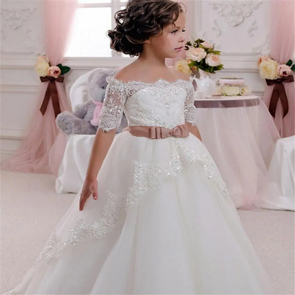 Lace Wedding Flower Girl Dresses by Baby Minaj Cruz