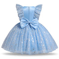 Baby Girl wedding dress Tutu Fluffy Gown light blue by Baby Minaj Cruz