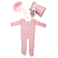 4 Pcs/Set best newborn photography props Baby Romper Light pink by Baby Minaj Cruz