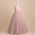 Sleeveless Ankle Length birthday princess dress pink by Baby Minaj Cruz
