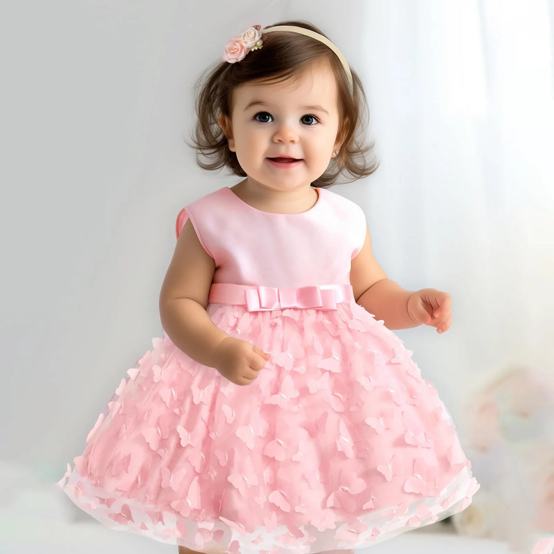 Infant Sleeveless Birthday Party Dress Purple United States by Baby Minaj Cruz