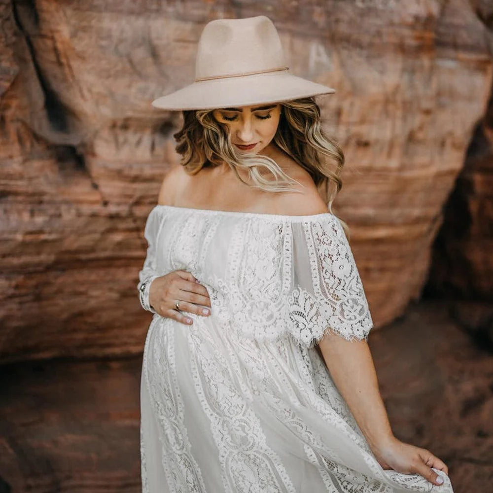 Summer Boho Maternity Lace Dresses by Baby Minaj Cruz