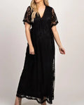 Pregnancy Photoshoot Maxi Dress black by Baby Minaj Cruz