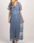 Pregnancy Photoshoot Maxi Dress Blue by Baby Minaj Cruz