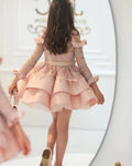 Princess Sleeve Lace Formal Junior Bride Wedding Dresses by Baby Minaj Cruz