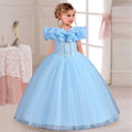 Princess Ankle-Length Flower Girl Dress Lace Tulle Sleeveless by Baby Minaj Cruz