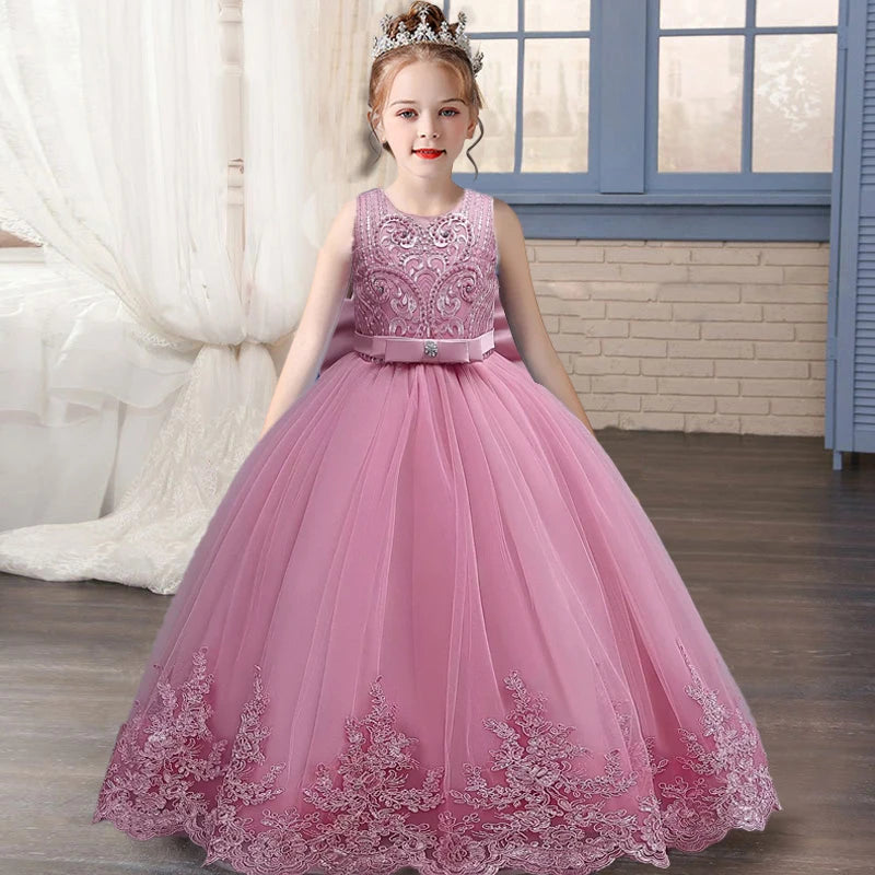 Embroidered Princess Wedding Dress With Lace pink by Baby Minaj Cruz