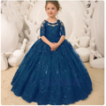 Princess Green Flower Girl Dresses Blue united state by Baby Minaj Cruz