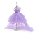 Baby Girls Trailing Princess Flower Girl Dress purple by Baby Minaj Cruz