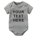 Unisex Custom Newborn Onesie Short Sleeve Infant Dress Grey by Baby Minaj Cruz