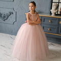 Elegant Champagne Lace Princess Flower Girl Dresses PINK by Baby Minaj Cruz