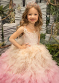 Princess Lace Flower Girl Dresses Sleeveless With Tulle Skirt by Baby Minaj Cruz