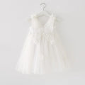 Knee Length Fairy Wedding Dress With Wings For Toddler Girls White by Baby Minaj Cruz