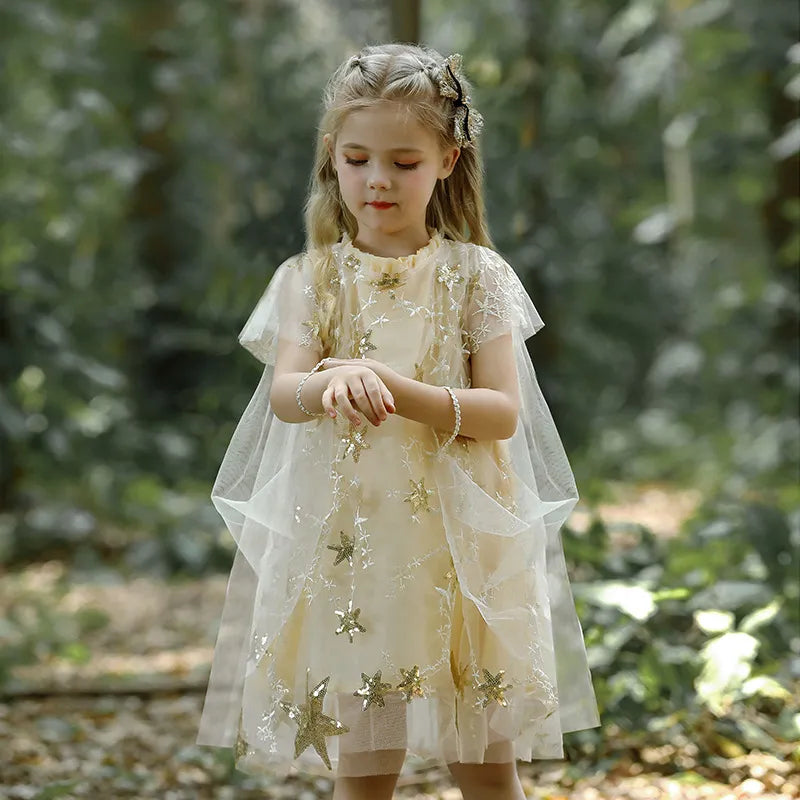Short Sleeves sequined princess Birthday dresses by Baby Minaj Cruz