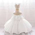 Baby Girl Birthday Dress Sequined Sleeveless With Tulle White by Baby Minaj Cruz