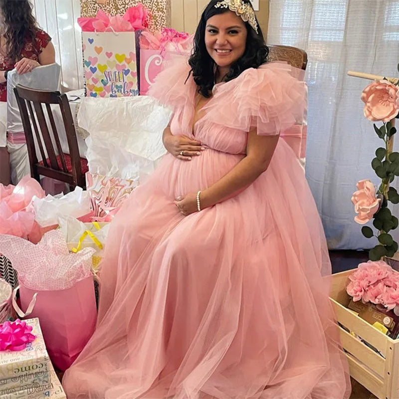fluffy tulle maternity dress Photoshoot Props Pink United State by Baby Minaj Cruz