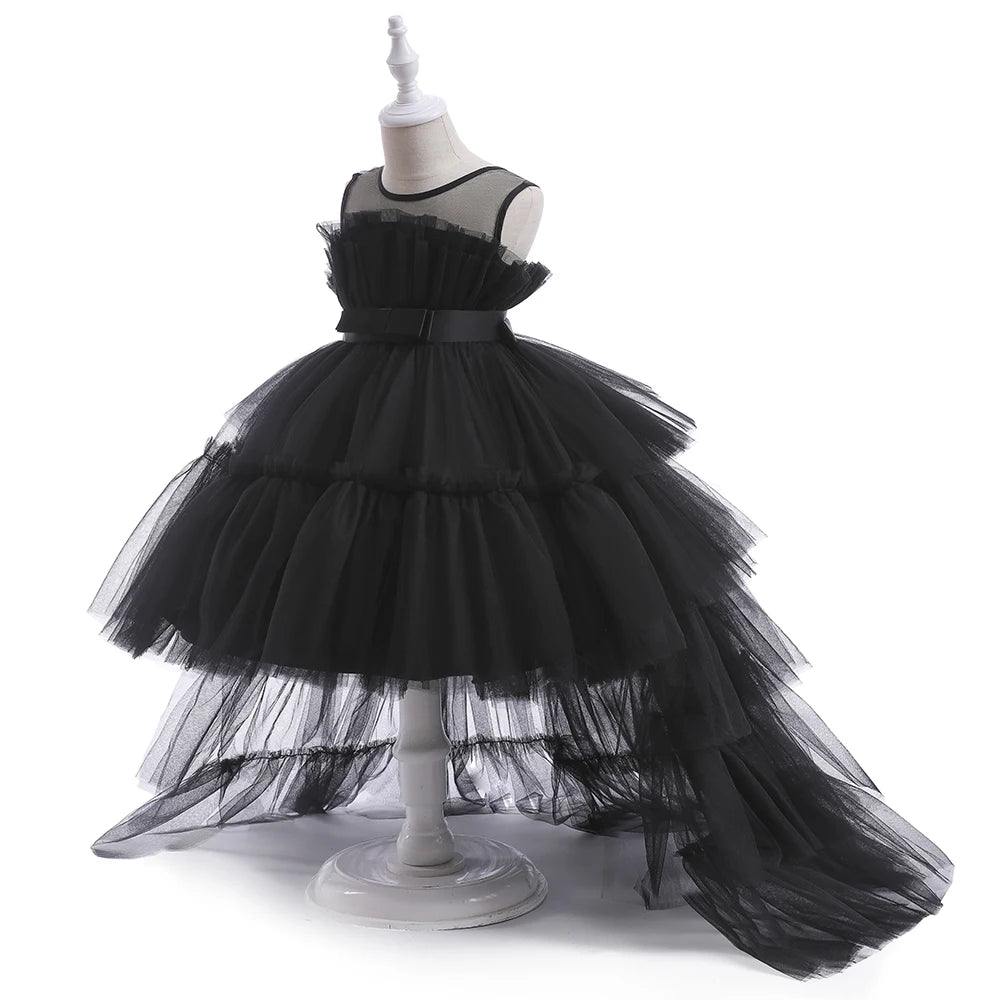 Baby Girls Trailing Princess Flower Girl Dress black by Baby Minaj Cruz