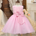 Sequined 1st Birthday Dress For Baby Girl With Tulle light pink by Baby Minaj Cruz