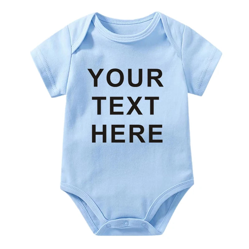 Unisex Custom Newborn Onesie Short Sleeve Infant Dress Light Blue by Baby Minaj Cruz