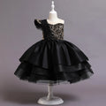 Sleeveless Sequins Birthday Dress For Baby Girl black by Baby Minaj Cruz