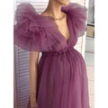 fluffy tulle maternity dress Photoshoot Props Light Purple United State by Baby Minaj Cruz