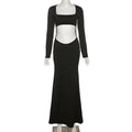 Long Sleeve Maternity Maxi Dress by Baby Minaj Cruz