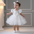 Sequin Flower Girls Dress for Wedding Party white by Baby Minaj Cruz