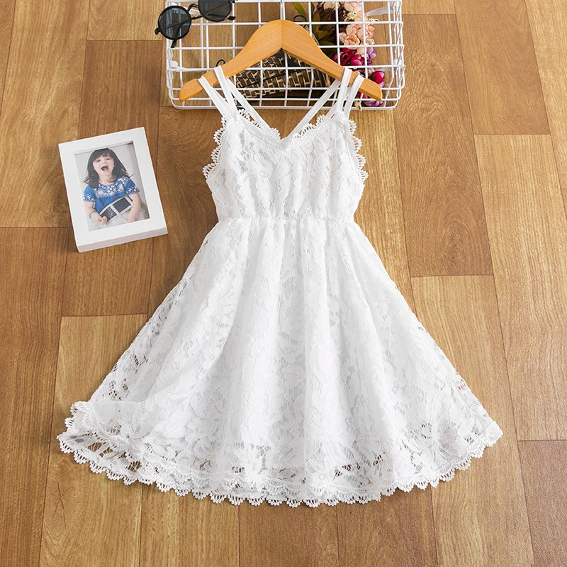 Spring Long Sleeve Flower Girl dresses For Children White by Baby Minaj Cruz