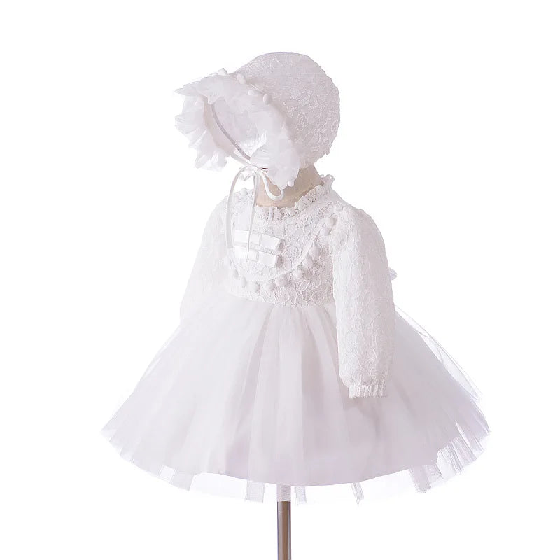 Ivory Toddler Baptism Dress 0-24M For Baby Girl by Baby Minaj Cruz