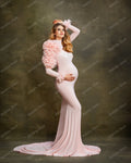 Elegant Pink Mermaid Maternity Dresses by Baby Minaj Cruz