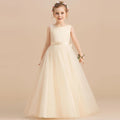 Sleeveless Ankle Length birthday princess dress Champagne by Baby Minaj Cruz