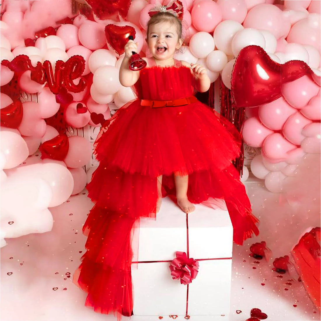 Baby Girls Trailing Princess Flower Girl Dress by Baby Minaj Cruz
