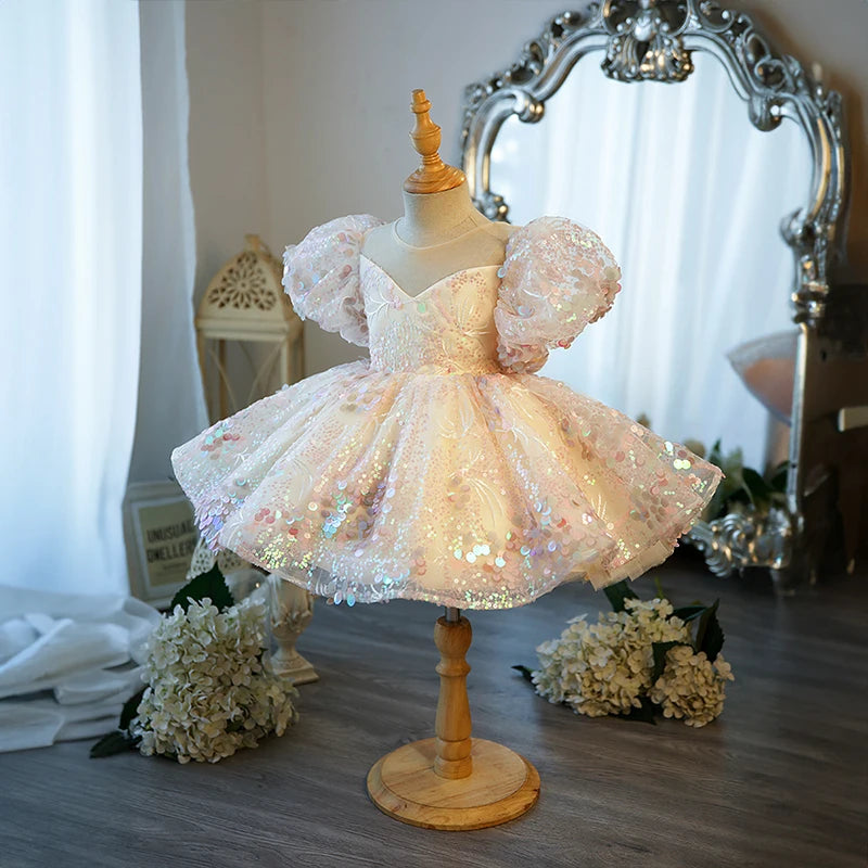 Champagne Birthday Dresses for Toddler Girl by Baby Minaj Cruz