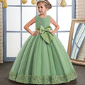Ankle Length Flower Girl Dress On Toddler Light Green by Baby Minaj Cruz