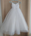 Sleeveless Ball Gown White Flower Girl Dresses for Weddings by Baby Minaj Cruz