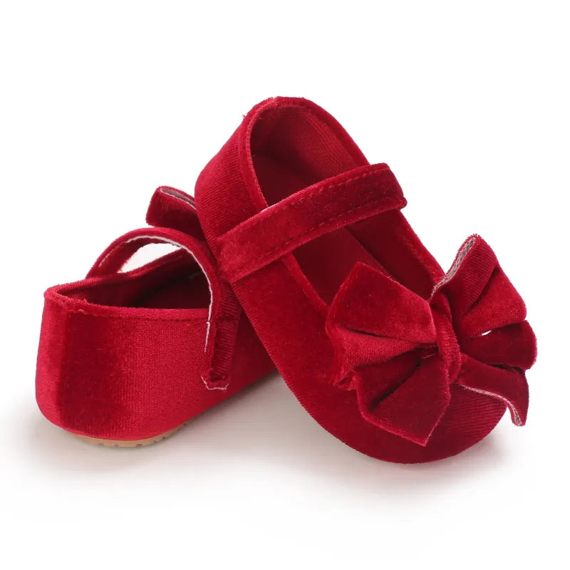 Baby Girls Infant Bow Flat Shoes by Baby Minaj Cruz