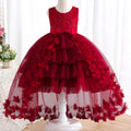 Sequin Flower Girl Sleeveless Princess Birthday Party Dress wine red by Baby Minaj Cruz