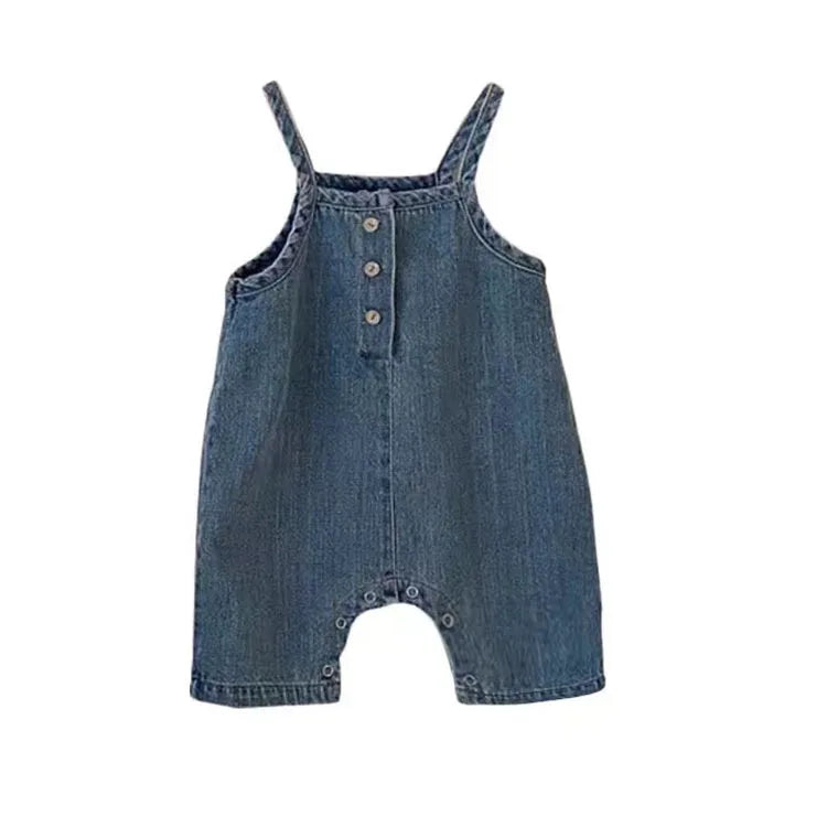 Flexible Newborn Baby Denim Romper For Toddlers by Baby Minaj Cruz