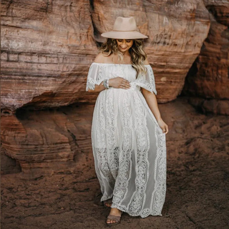 Summer Boho Maternity Lace Dresses by Baby Minaj Cruz