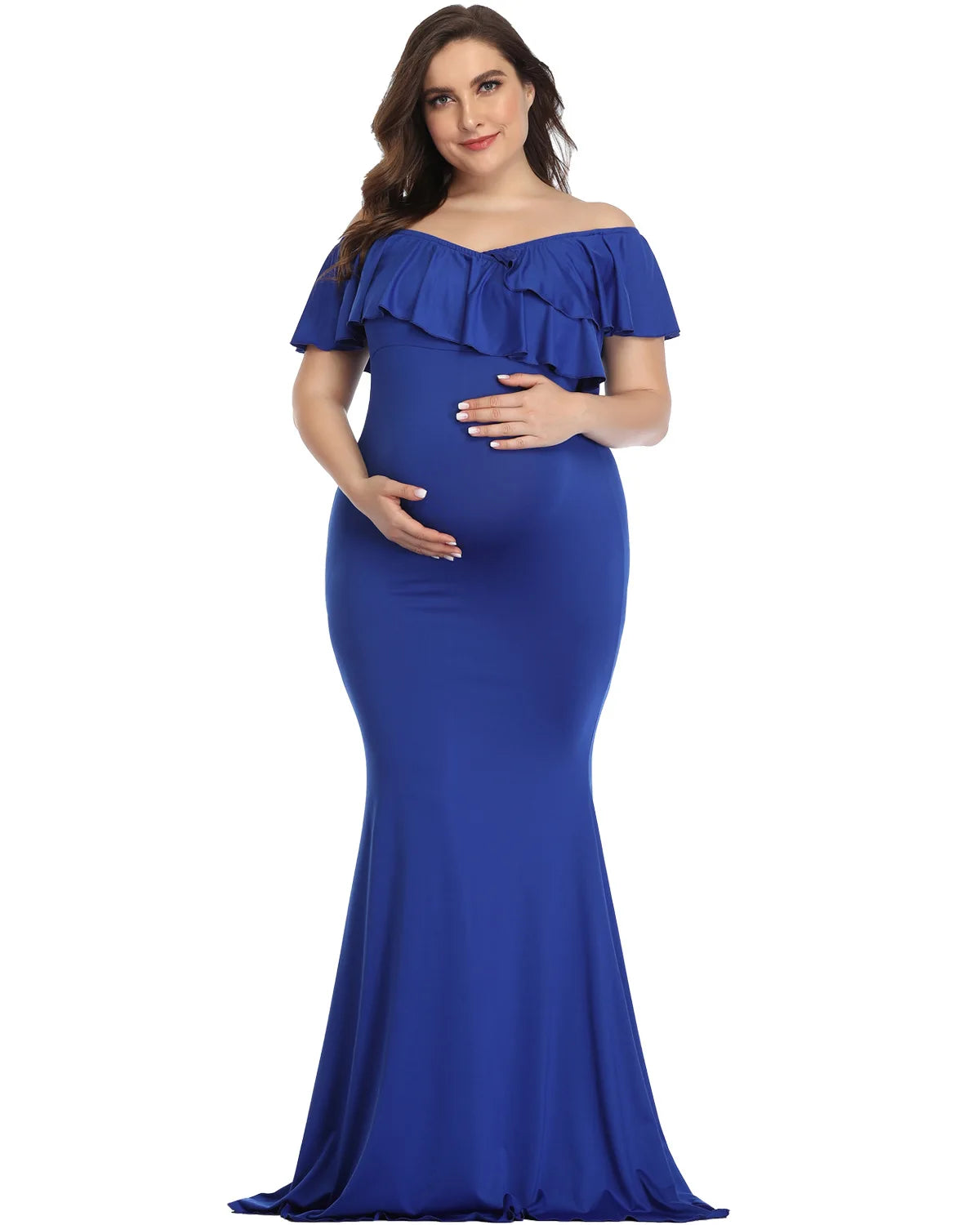 Plus Size Bohemian Maternity Photoshoot Dress by Baby Minaj Cruz