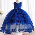 Sequin Flower Girl Sleeveless Princess Birthday Party Dress blue by Baby Minaj Cruz