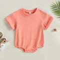 Unisex Infant Bubble Romper Short Sleeve Oversized T-Shirt Pink by Baby Minaj Cruz