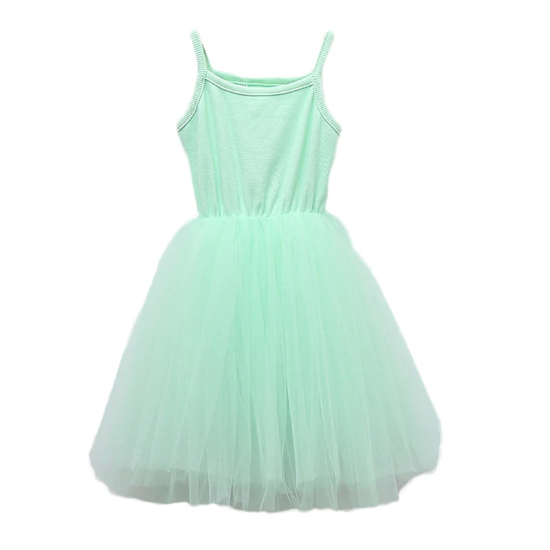 Baby Girl Tutu Dress Party Sleeveless Sundress For Princess Light Green by Baby Minaj Cruz