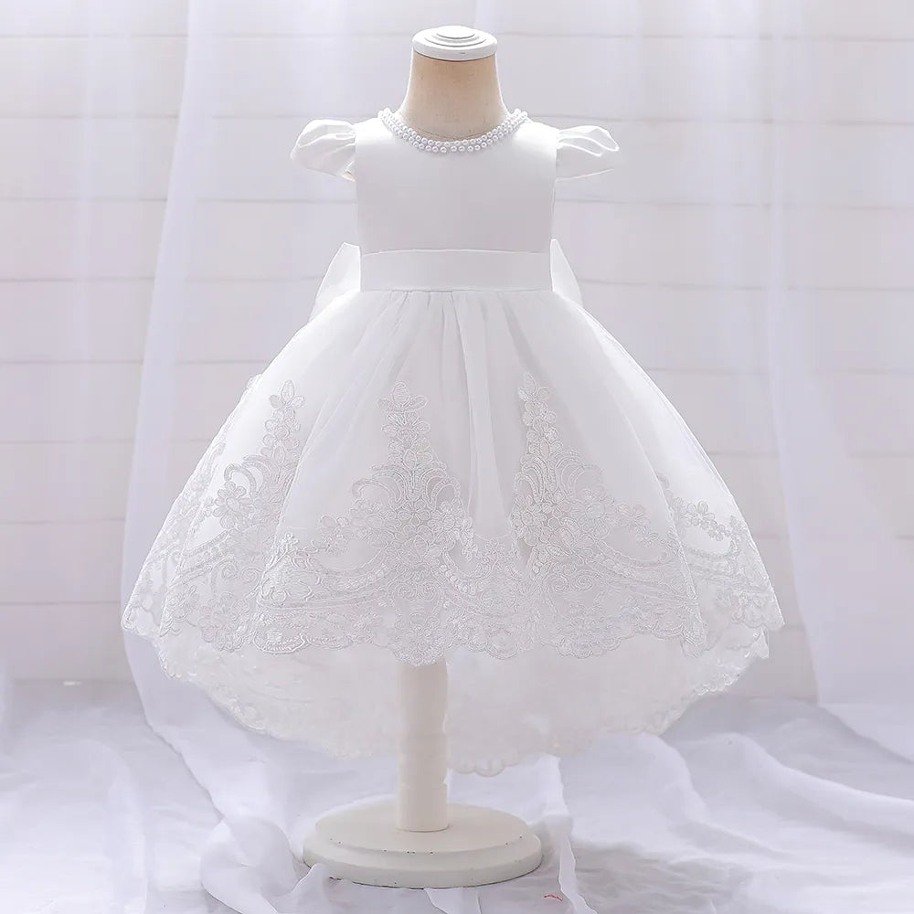 Baby Girls 1st Birthday Infant Dresses white by Baby Minaj Cruz