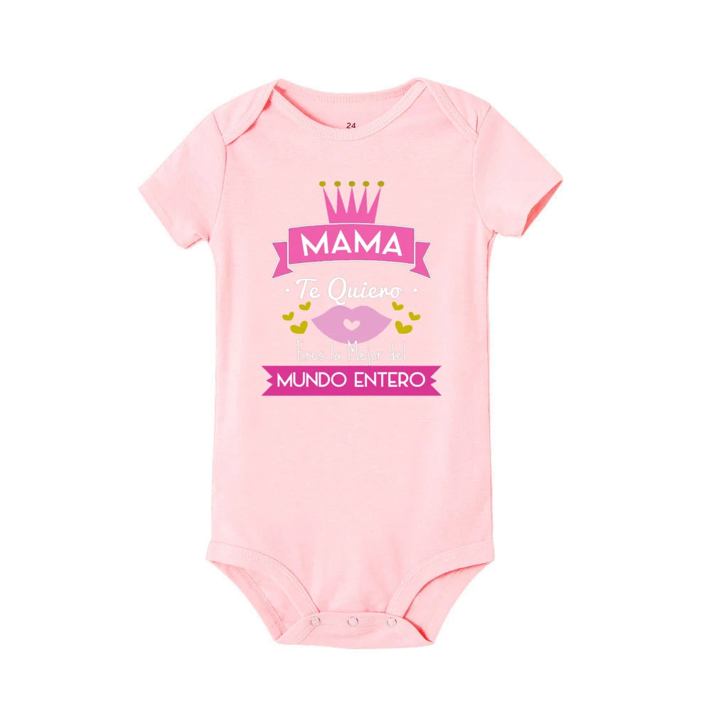 Newborn Short Sleeve rompers for babies Light pink by Baby Minaj Cruz