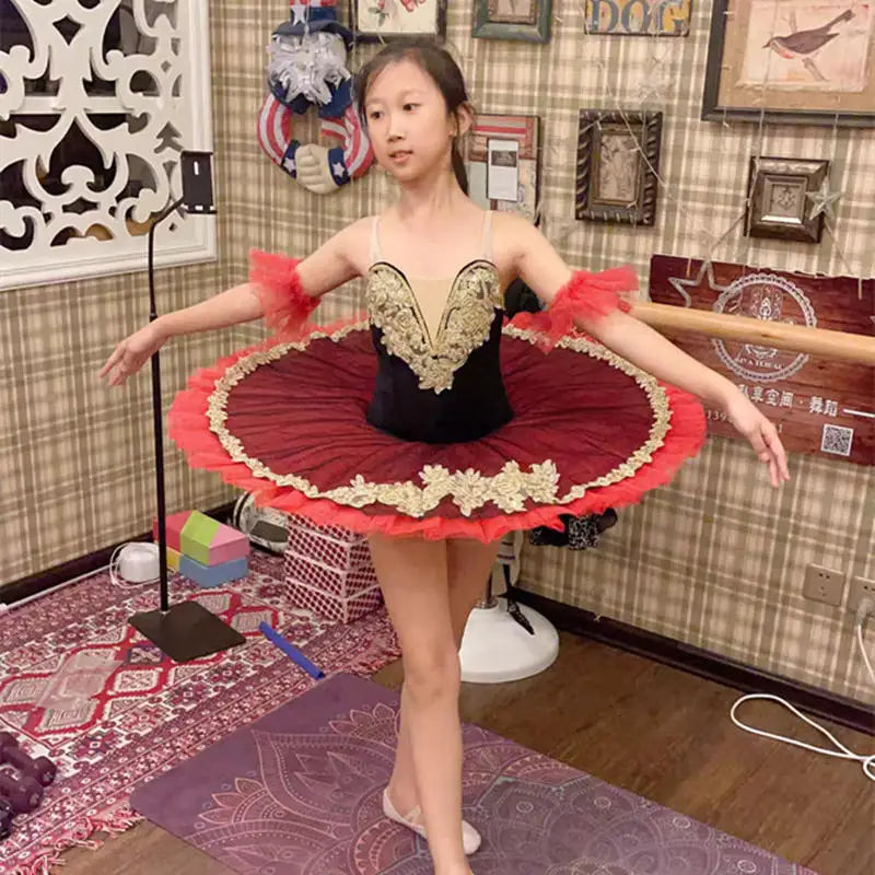 Professional swan lake ballet tutu Girl Women Classic Costume Red by Baby Minaj Cruz