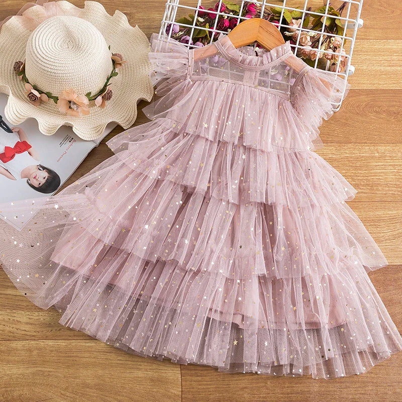 Spring Long Sleeve Flower Girl dresses For Children light Pink by Baby Minaj Cruz