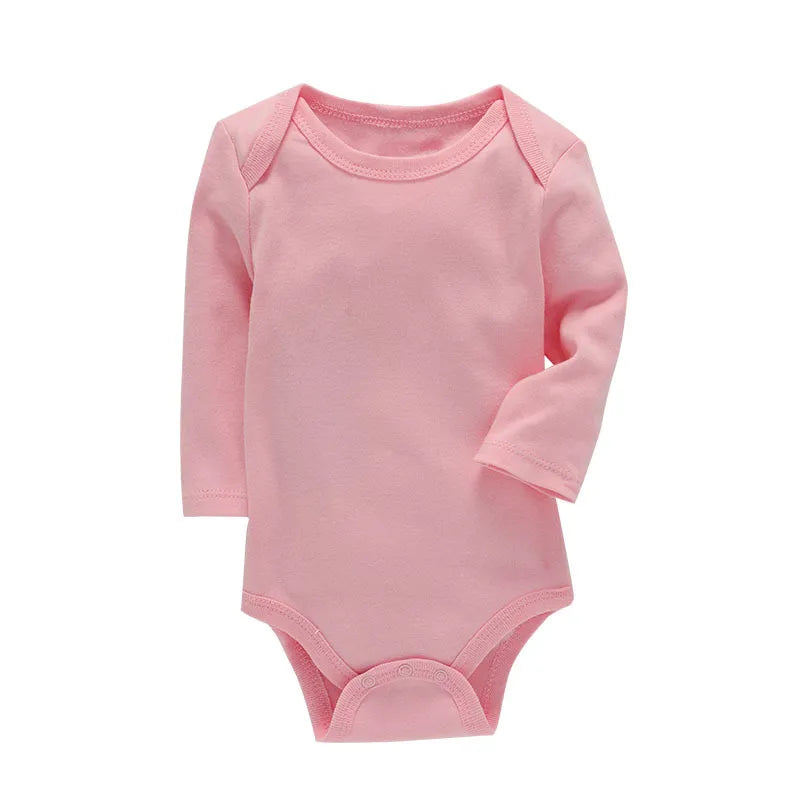 Unisex organic cotton romper Long Sleeve 3Months-24Months Pink by Baby Minaj Cruz