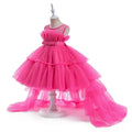 Baby Girls Trailing Princess Flower Girl Dress pink by Baby Minaj Cruz