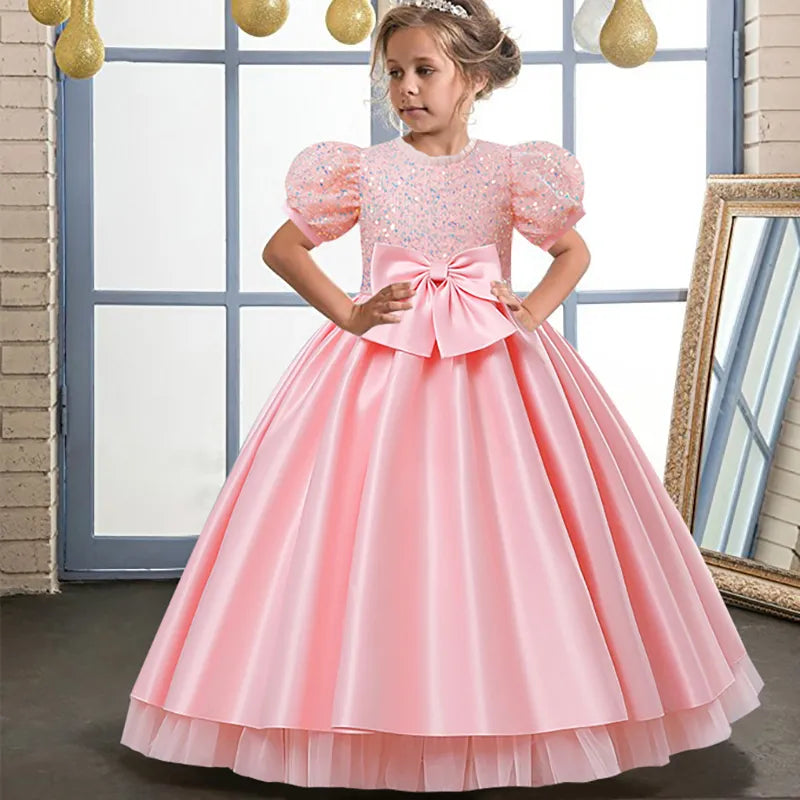 Satin Princess Formal Birthday Princess Dress by Baby Minaj Cruz